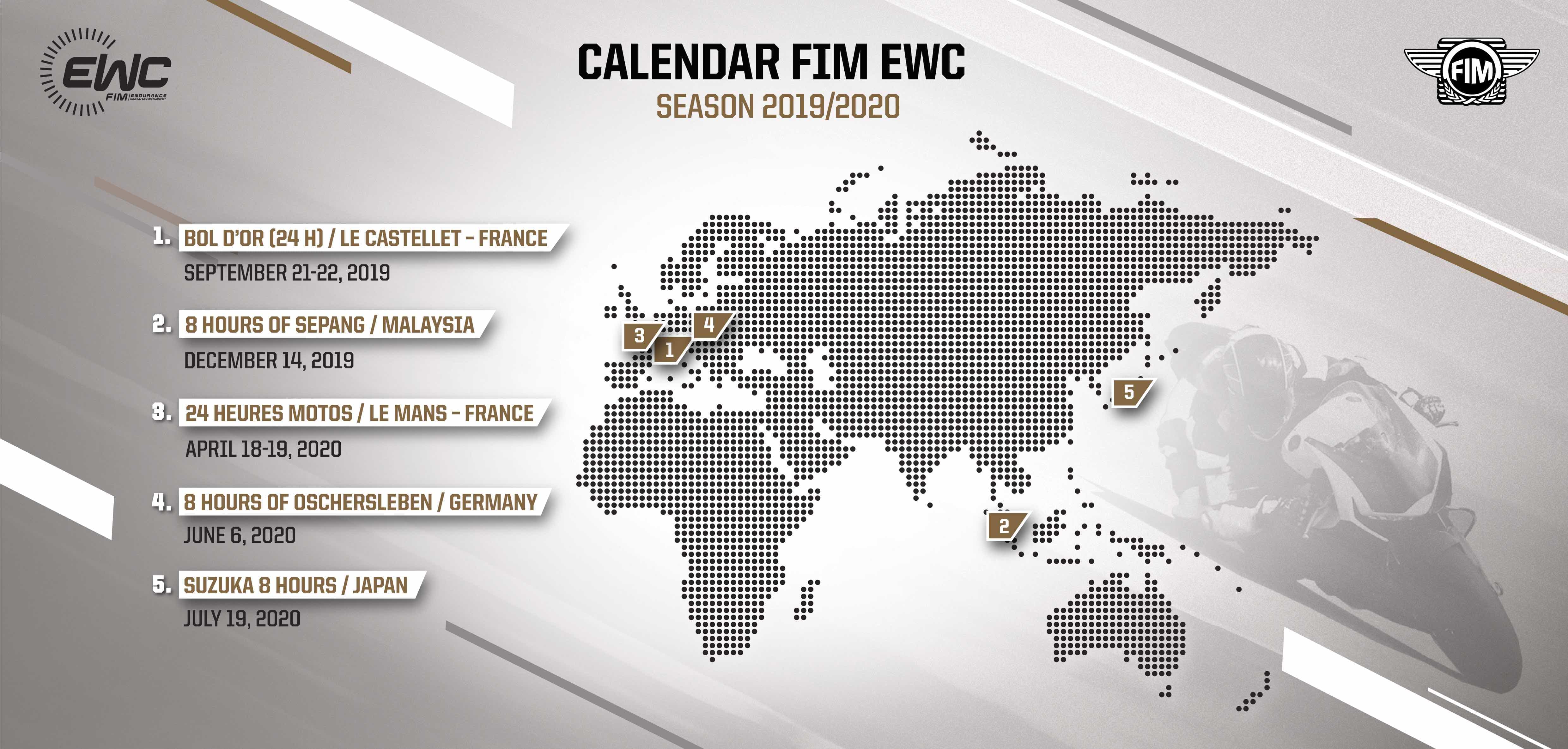 FIM EWC（世界耐久選手権）2019-2020シーズンの暫定カレンダーが発表される