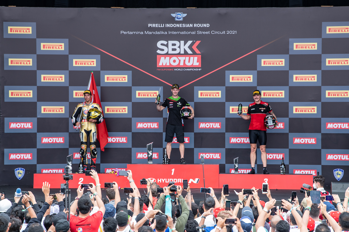 ピレリ（Pirelli）レースレビュー　FIM スーパーバイク世界選手権(SBK)インドネシア戦レース1、レース2