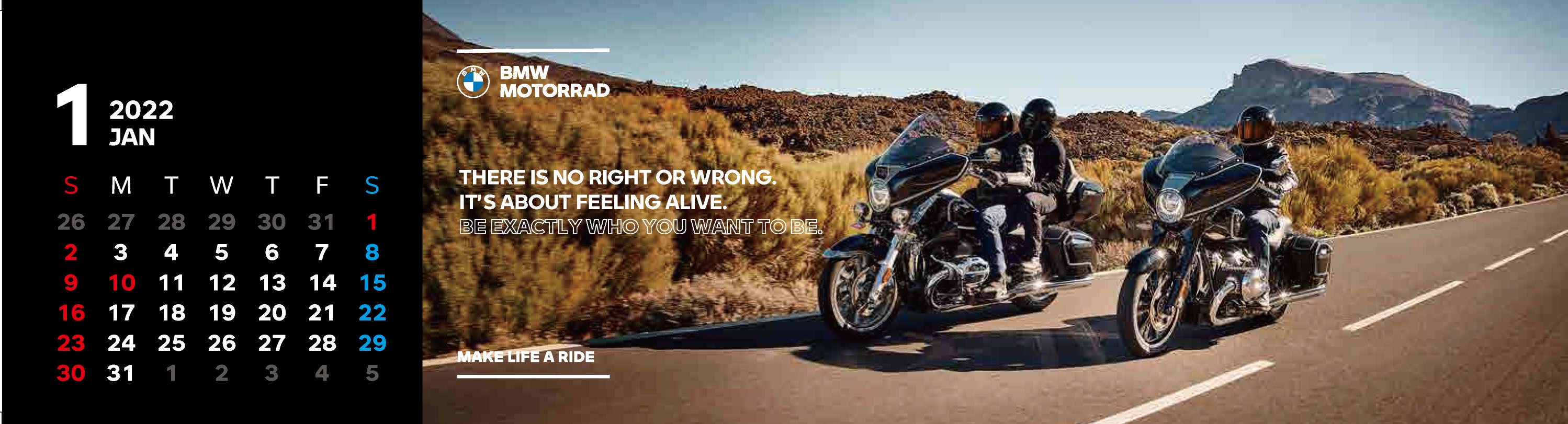 【プレゼント企画】BMW Motorrad　2022年オリジナル卓上カレンダー　
