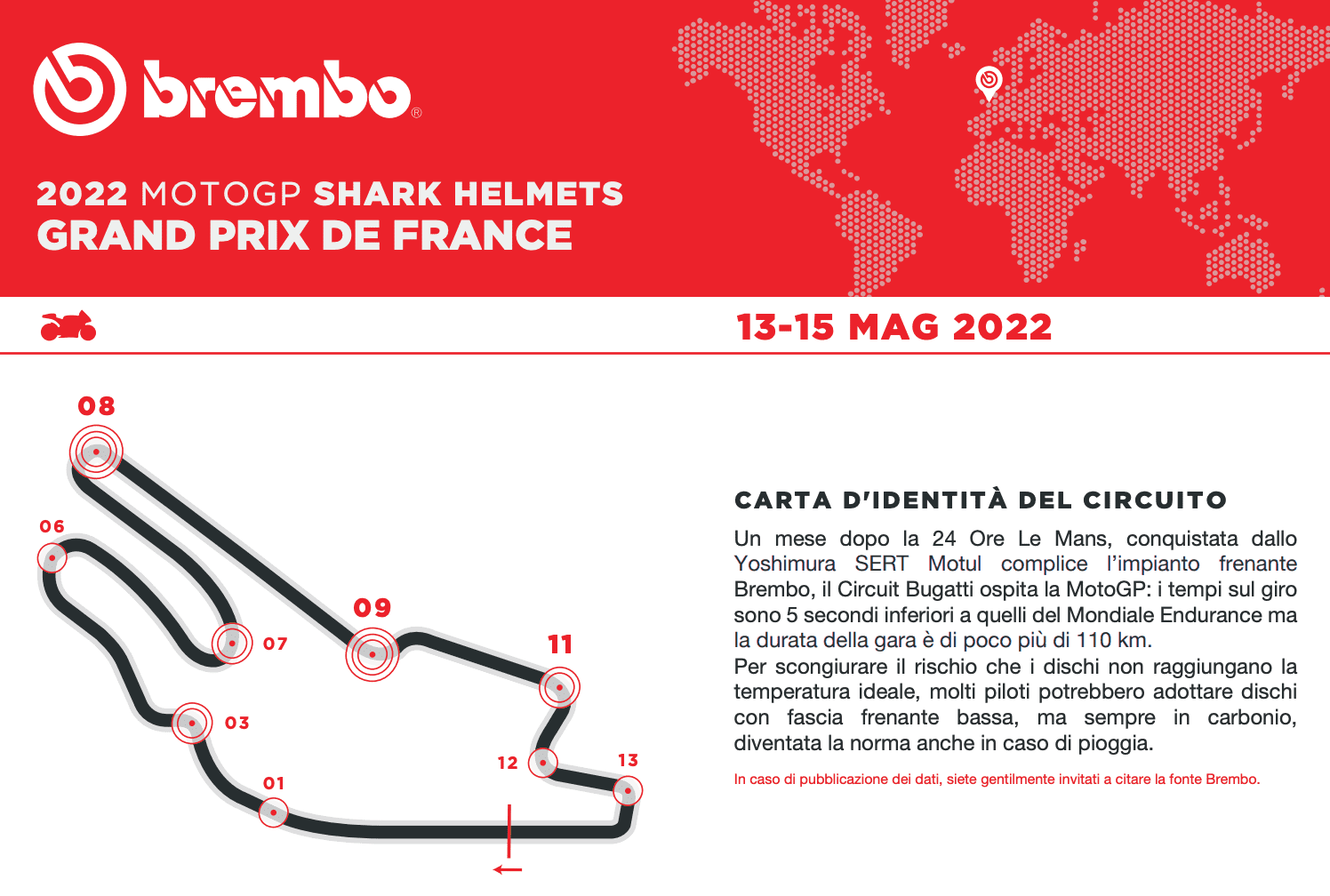 brembo（ブレンボ）による MotoGP2022フランスGPプレビュー