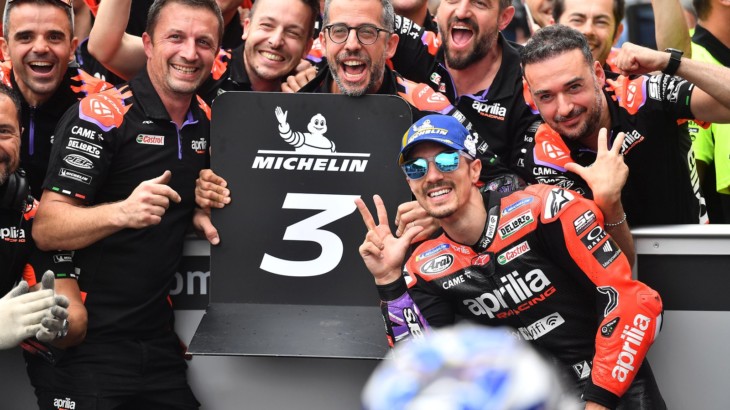 MotoGP2022オランダGP　3位マーべリック・ビニャーレス「アプリリアのバイクだと苦手だったトラックでもスピードを発揮出来る」