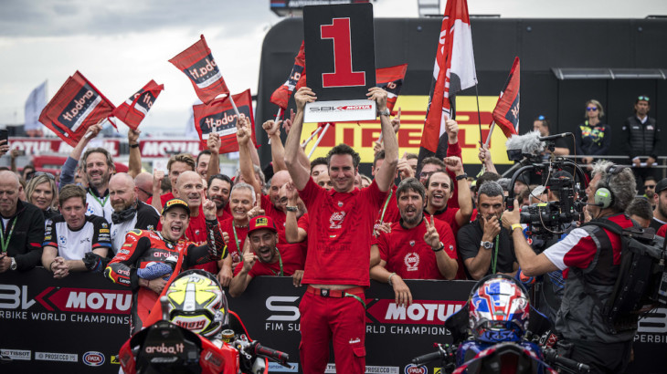 FIM スーパーバイク世界選手権(SBK)　モスト戦　レース1優勝バウティスタ「Ducatiの1000回目表彰台獲得ライダーになれたことが嬉しい」