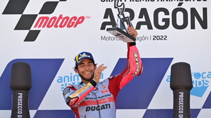 優勝エネア・バスティアニーニ「今はレースごとに集中していきたい」MotoGP2022アラゴンGP