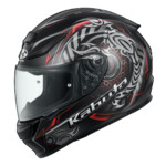夏のライディングを快適に。KabutoのフルフェイスヘルメットSHUMAに新グラフィック「SKALION」が登場 SHUMA_SKALION_base_FlatBlackRed